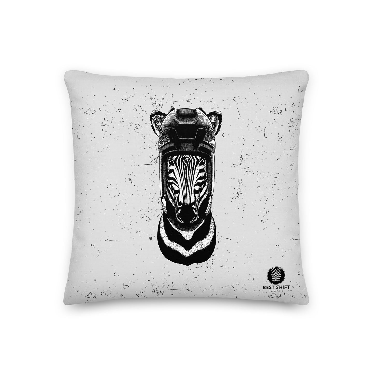 Hockey Zebra Throw Pillow